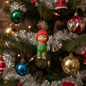 Vintage Hallmark Muffin Christmas Ornament Holiday Decor Retro Gift